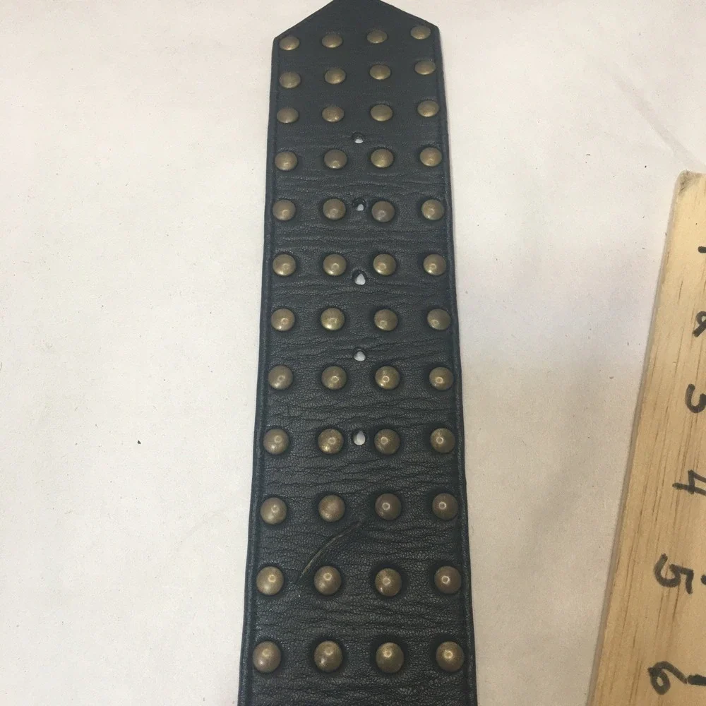 CATHERINE MALANDRINO Brown Brass STUDDED BELT Size M 34
